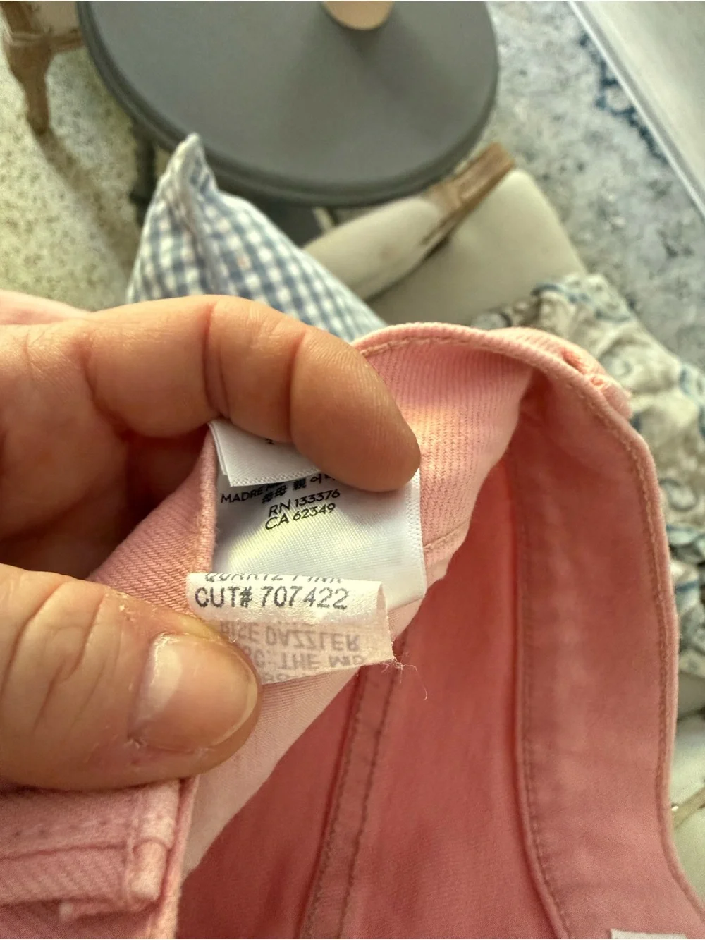 MOTHER Straight-Leg High-Rise Jeans in Dusty Pink - Picture 7 of 9